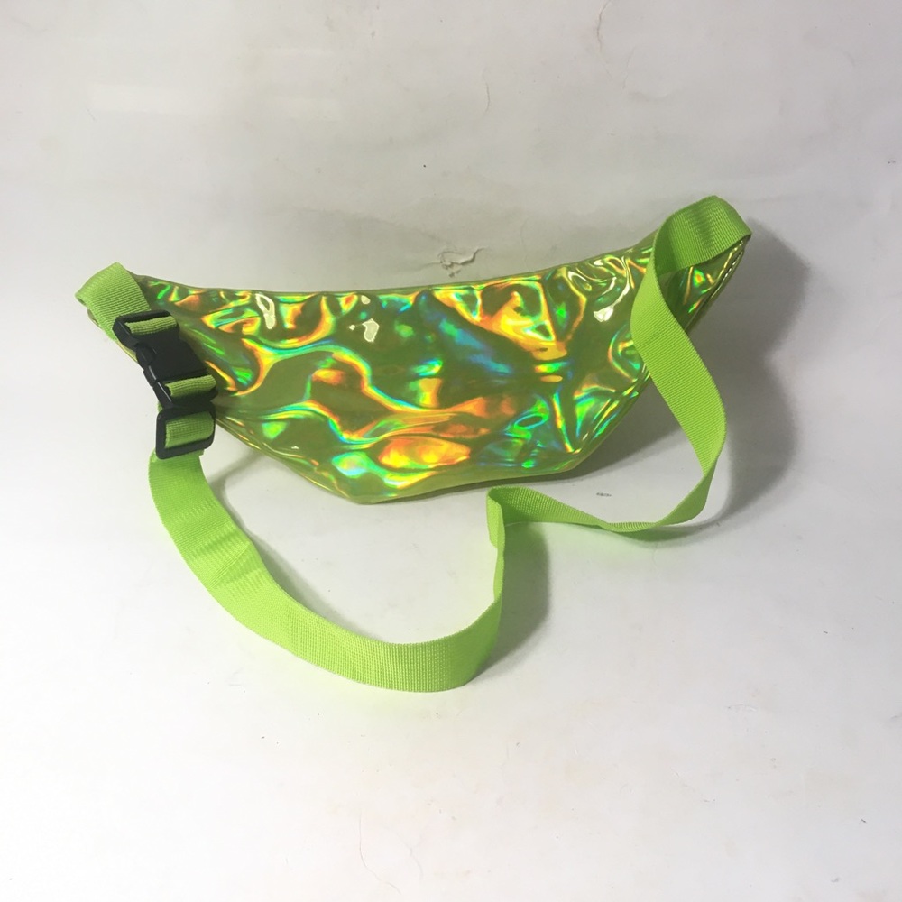 Green Holographic Fanny Pack Crossbody Belt Bag - Picture 9 of 9